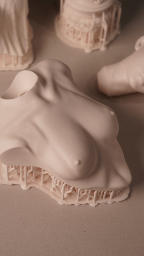 オリジナルガレージキット 踊り子胸像ver 1/4スケール / Original GK Seated Chinese Girl Bust model