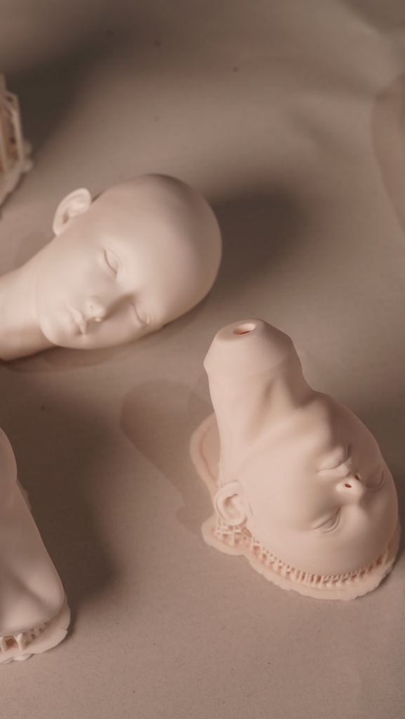 オリジナルガレージキット 踊り子胸像ver 1/4スケール / Original GK Seated Chinese Girl Bust model