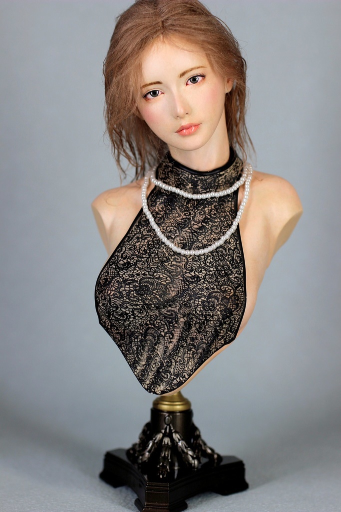 オリジナルガレージキット　踊り子胸像ver　1/4スケール / Original GK Seated Chinese Girl Bust model