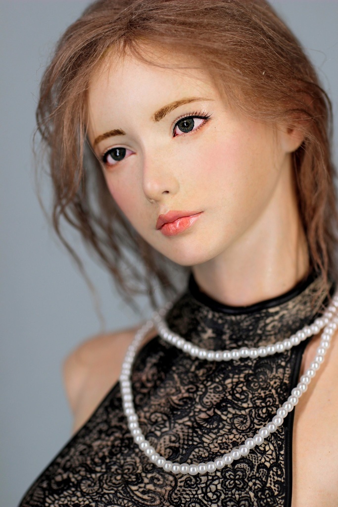 オリジナルガレージキット 踊り子胸像ver 1/4スケール / Original GK Seated Chinese Girl Bust model