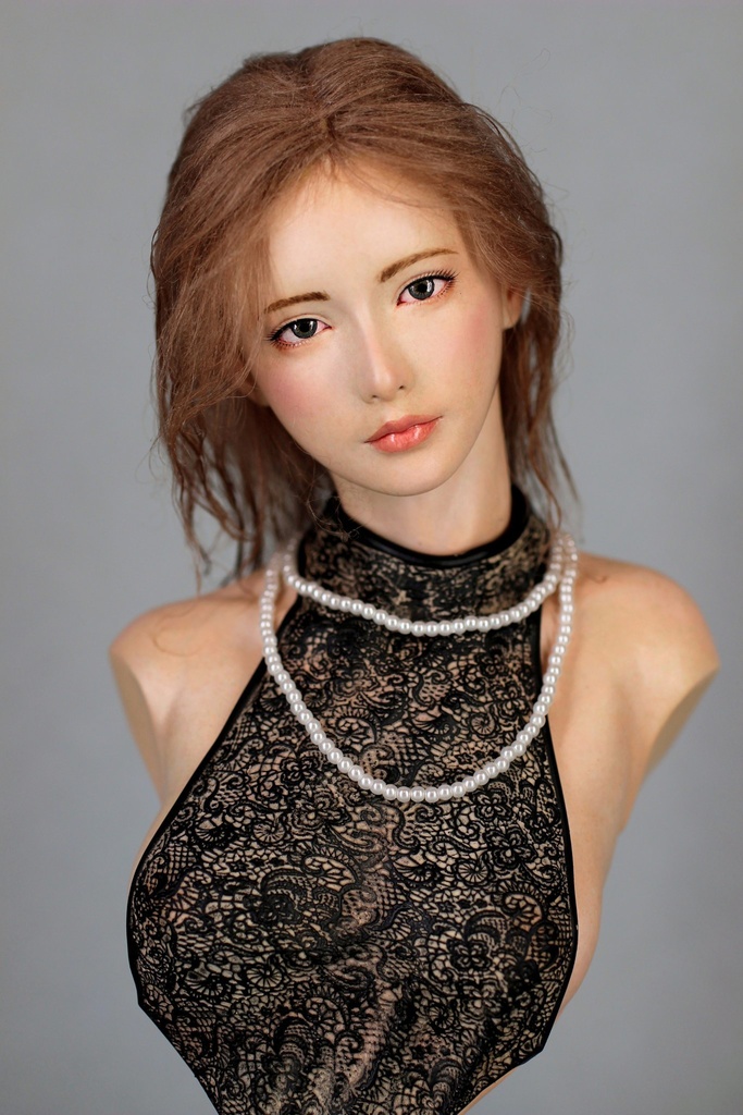 オリジナルガレージキット 踊り子胸像ver 1/4スケール / Original GK Seated Chinese Girl Bust model