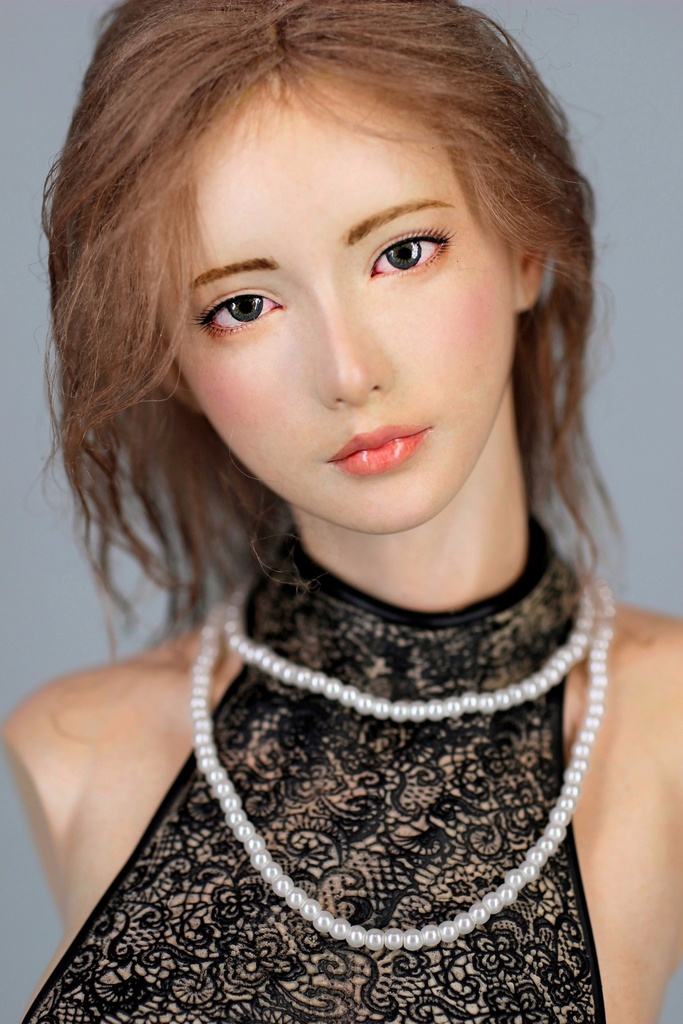 オリジナルガレージキット 踊り子胸像ver 1/4スケール / Original GK Seated Chinese Girl Bust model