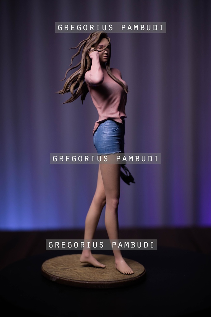 ガレージキット 海辺を歩く女 1/6スケール A woman at a windy beach 1:6 scale