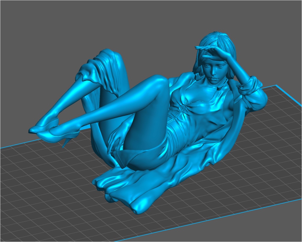 オリジナルガレージキット 寝そべるインテリOL (office lady with a cushion) 1/6スケール