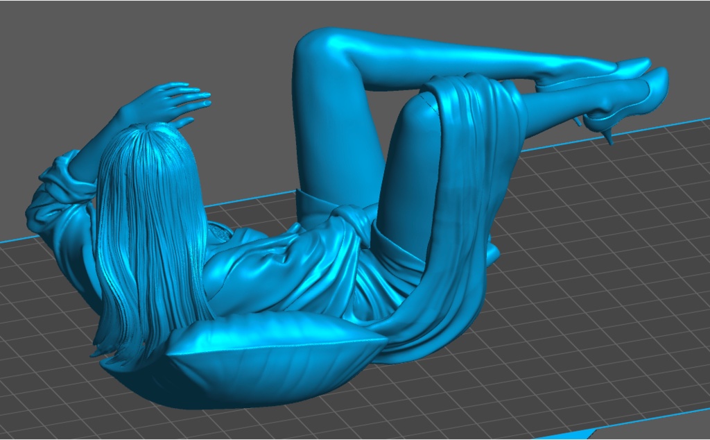 オリジナルガレージキット 寝そべるインテリOL (office lady with a cushion) 1/6スケール