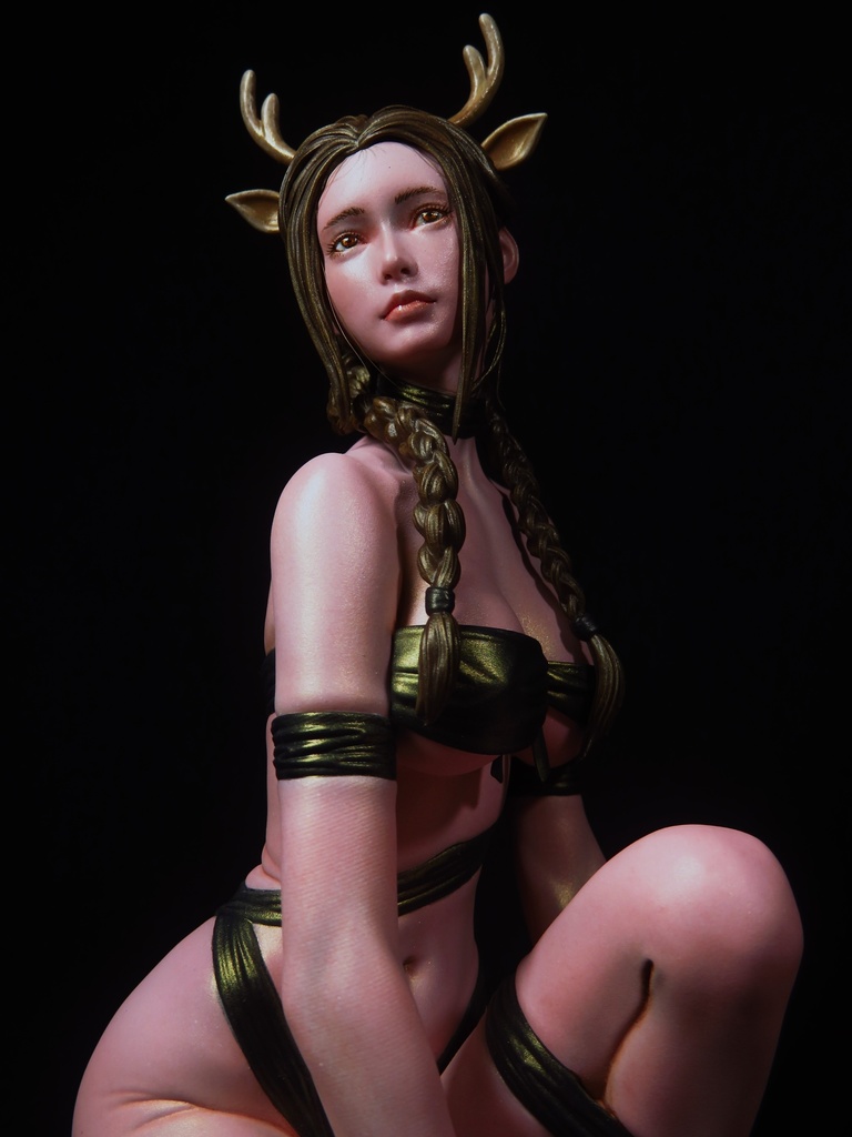 オリジナルガレージキット レースの下着の女性 クリスマスver (Woman in a lacy lingerie Xmas ver) 1/6スケール