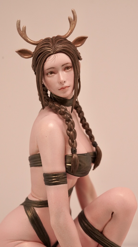 オリジナルガレージキット レースの下着の女性 クリスマスver (Woman in a lacy lingerie Xmas ver) 1/6スケール