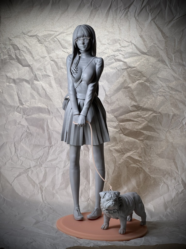 オリジナルガレージキット  パイスラッシュの女の子 (Pie-slashed girl) 1/6スケール