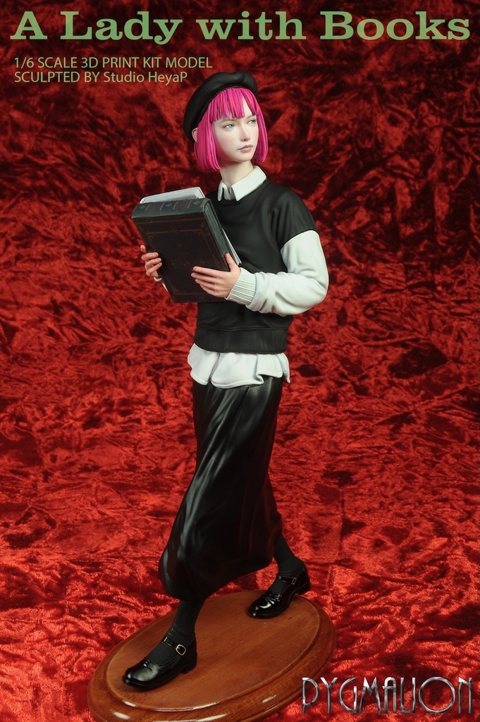 オリジナルガレージキット 本を運ぶ女性 1/6スケールもしくは1/12スケール (A Lady with Books)