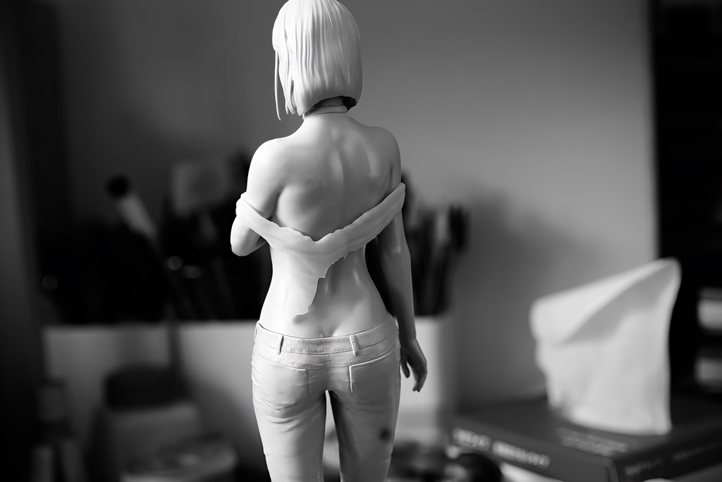 【早期割引受付中 ¥2000オフ!】 オリジナルガレージキット ジーンズの女 1/6 スケール (A lady in denim pants)