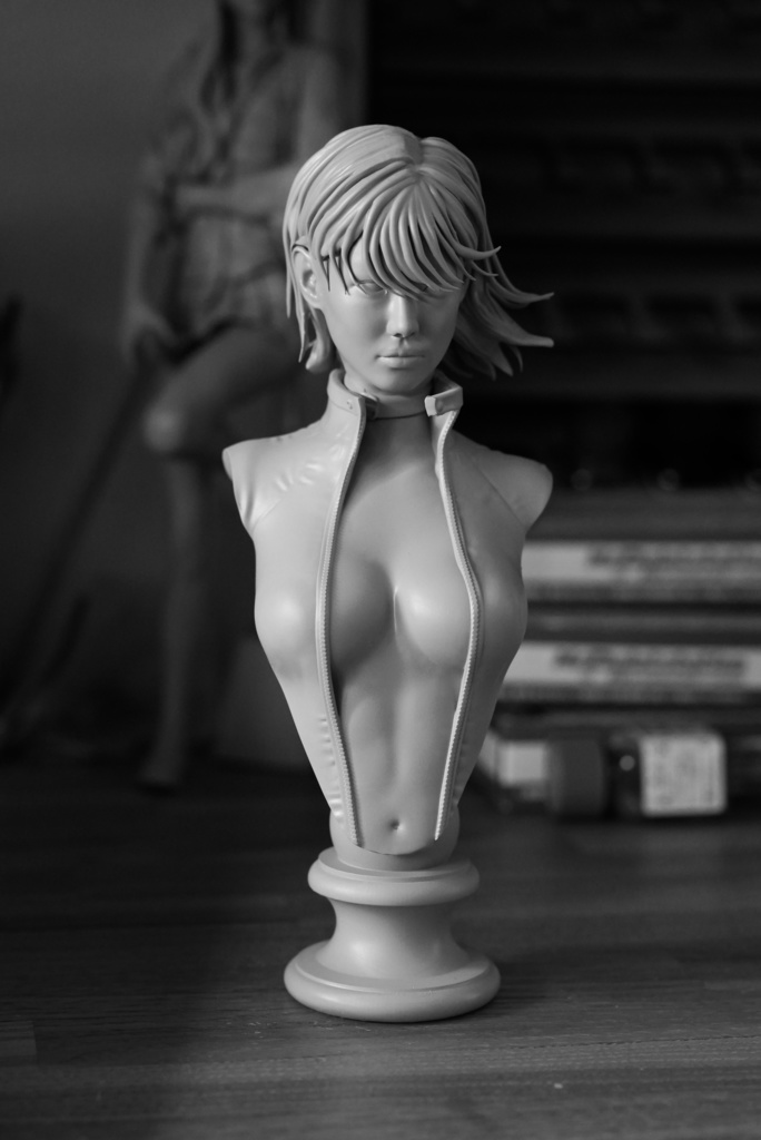 【早期割価格適用中! ¥2000オフ!】ガレージキット バイク乗りの女 バストモデル 1/4スケール (A Female Rider bust model)