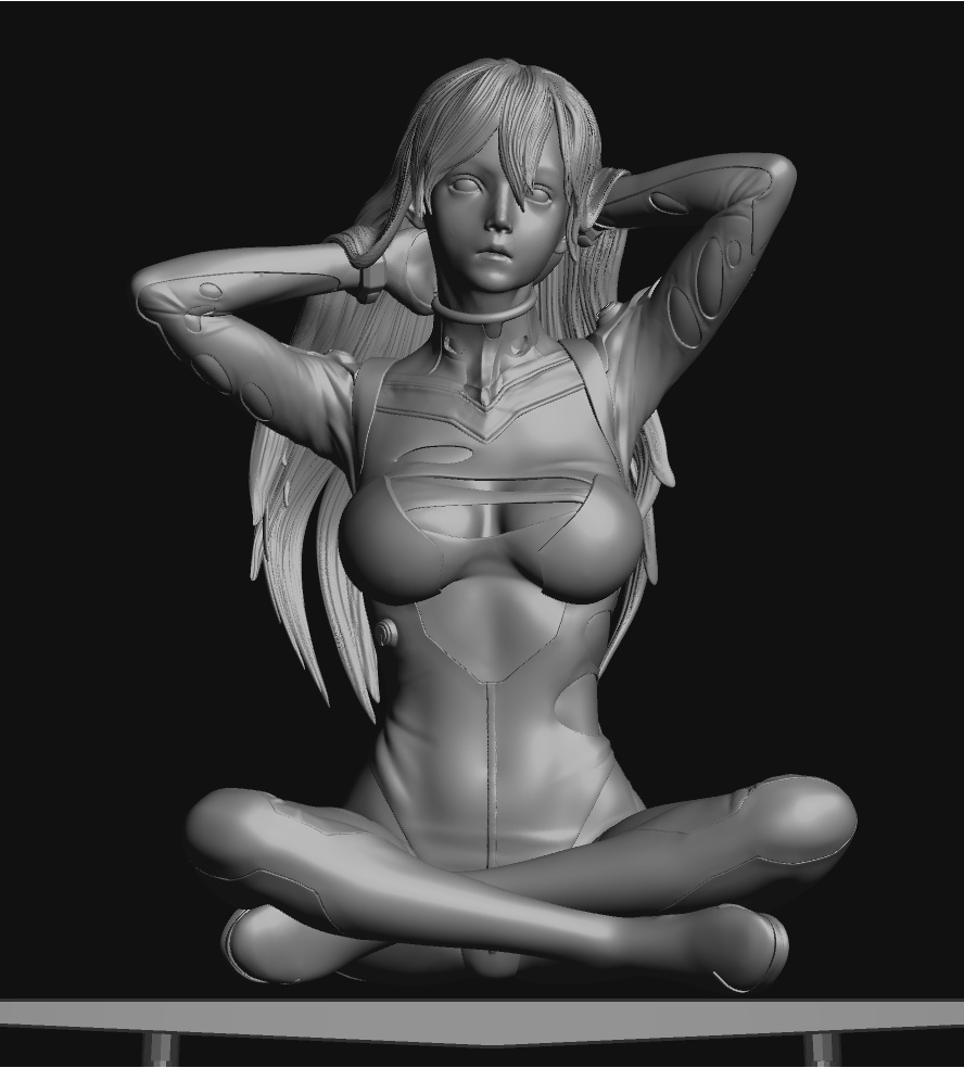 2/25 0:00以降受付開始 シン・エヴァンゲリオン劇場版より 髪をかきあげるアスカ・ラングレー セミリアル 1/6スケール未塗装ガレージキット