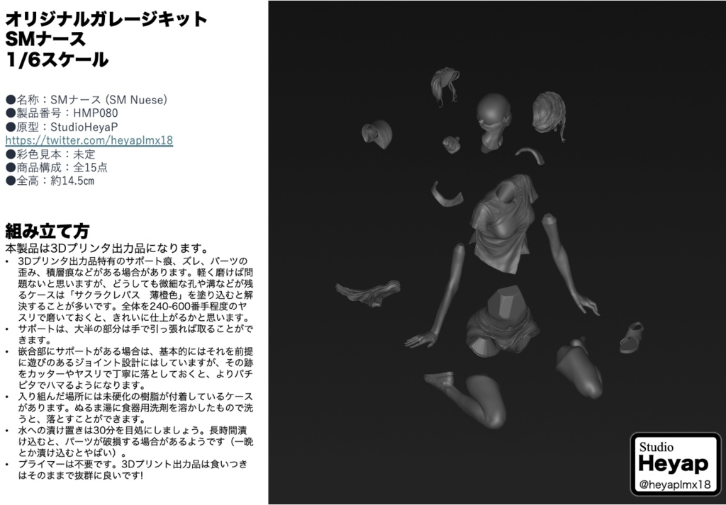 オリジナルガレージキット SMナース(SM Nurse) 1/6スケール