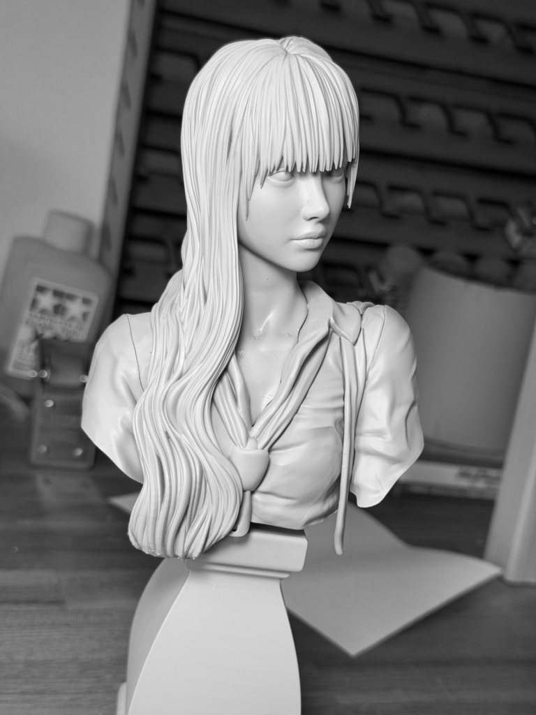 オリジナルガレージキット バス停とJKバストモデル 1/4 (Waiting for him, Bust)