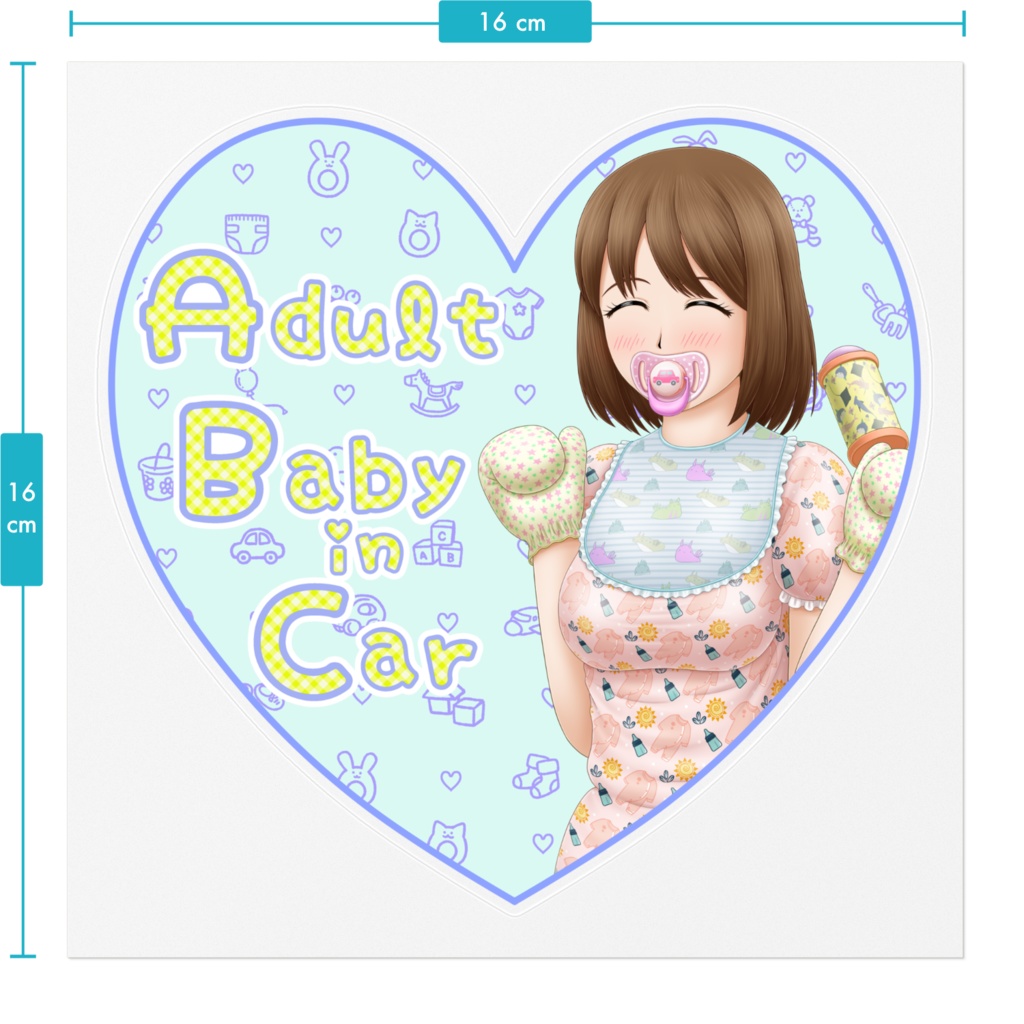 ABCステッカー 青