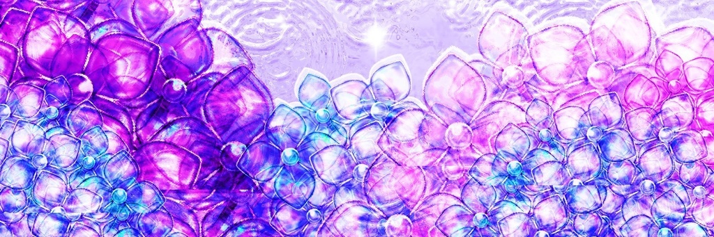 幻想背景セット「月と花」