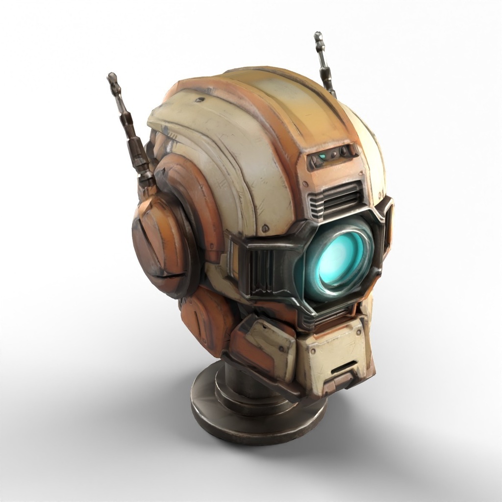 ロボットの頭【3Dモデル・VRChat/Unity】(AI で作成)