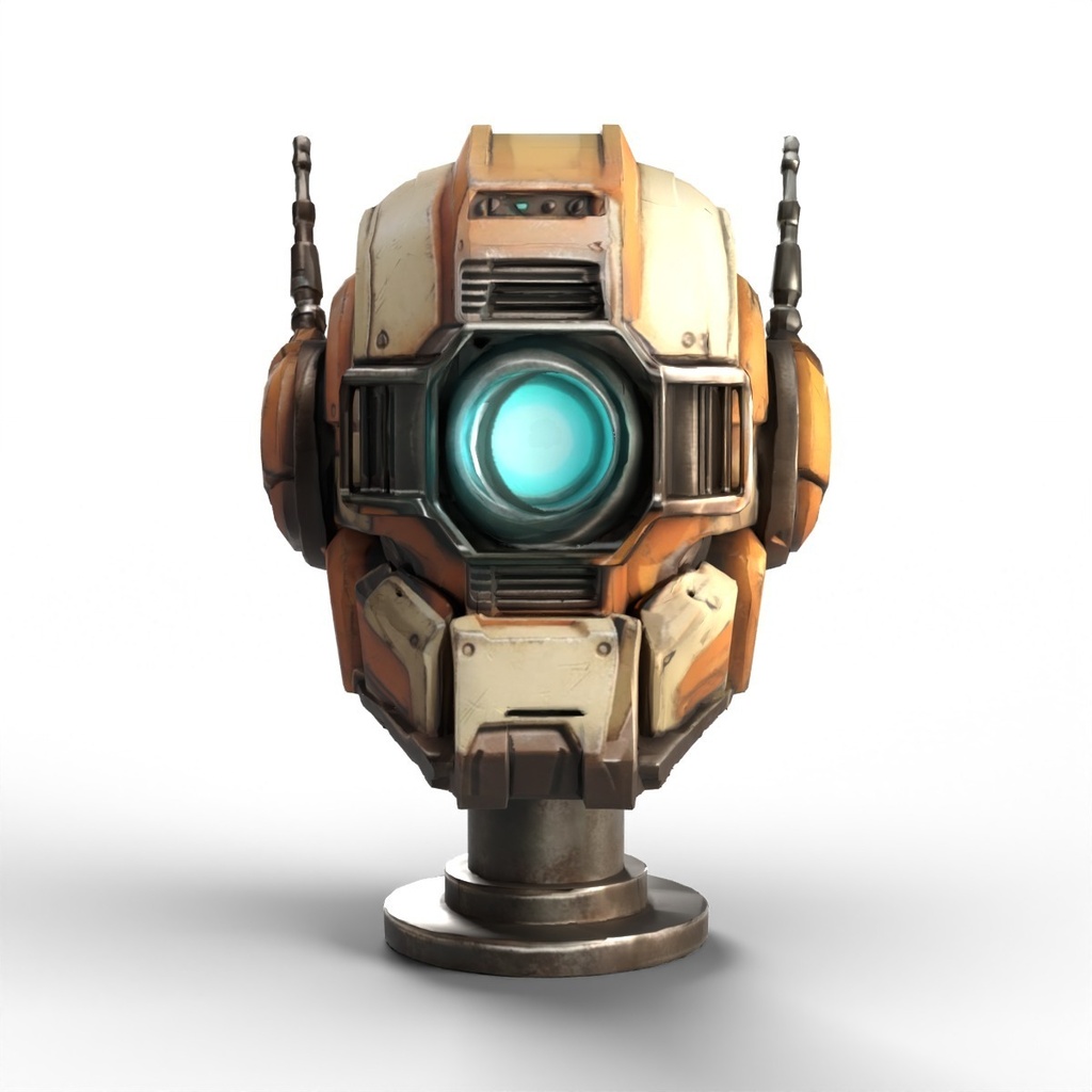 ロボットの頭【3Dモデル・VRChat/Unity】(AI で作成)