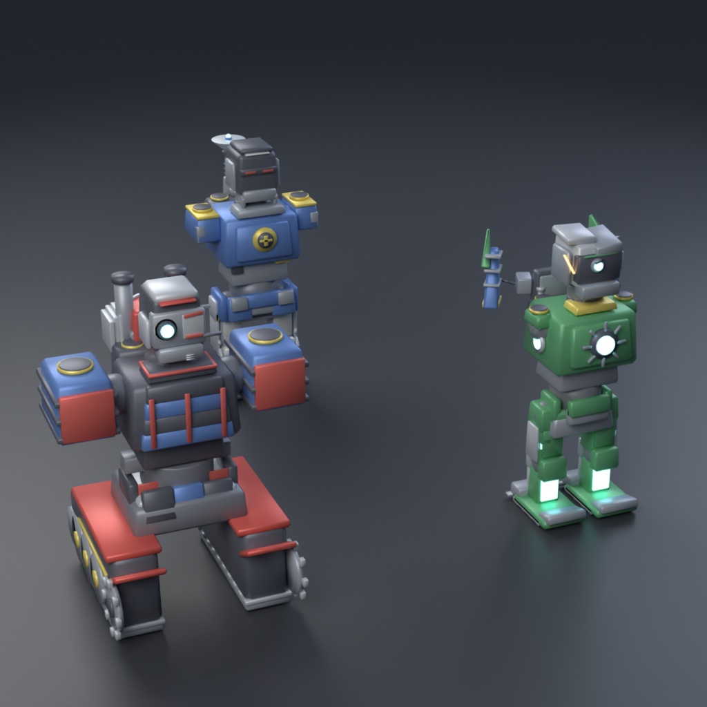 Mecha Kit Frames — メカの体 100 種(頭・胴・脚・背中)Blender アドオン【Blender 4.5 LTS で確認】(AI で作成)
