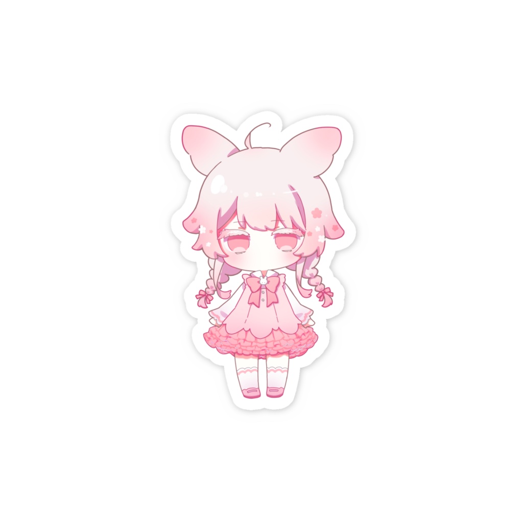 こよみ(三つ編み&うさ耳ver.)スマホステッカー