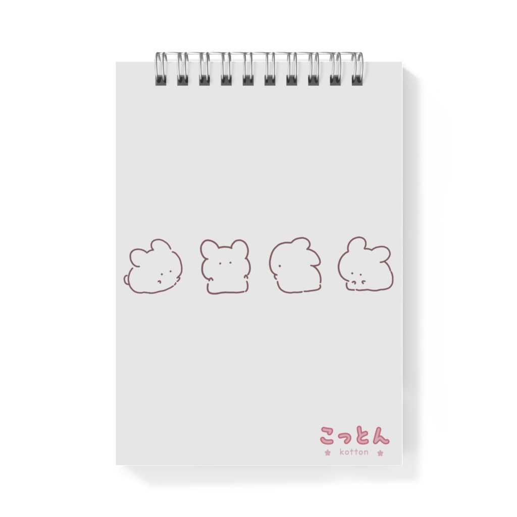こよみミニキャラ(三つ編み&うさ耳ver.)もめん兎といっしょ A6メモ帳