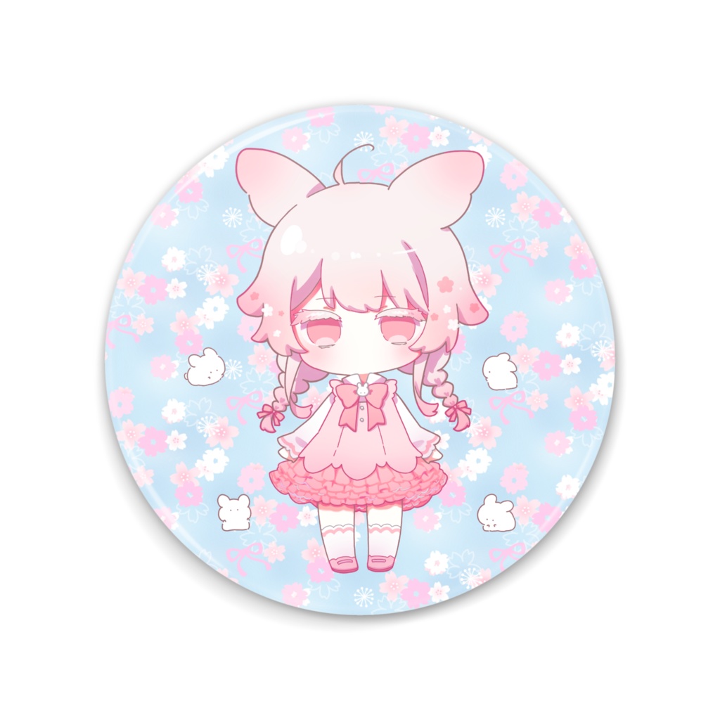こよみ(三つ編み&うさ耳ver.)もめん兎といっしょ 缶ミラー