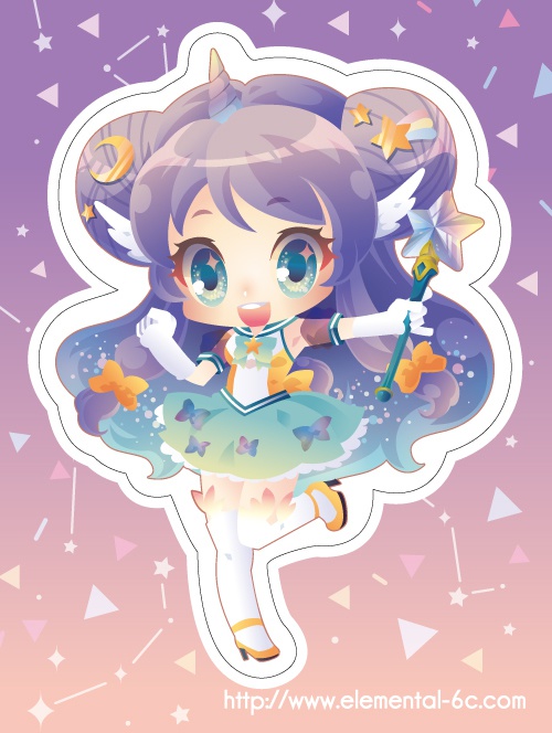 魔法少女ステッカー 全3種