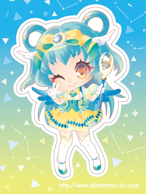 魔法少女ステッカー 全3種