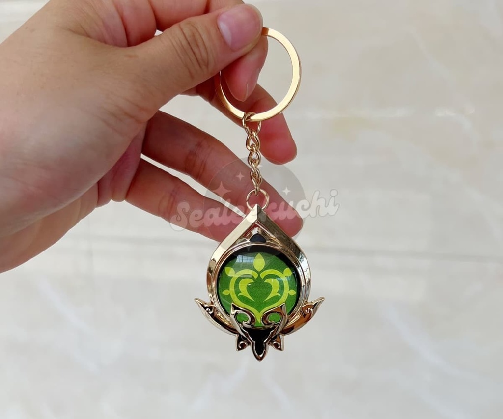 原神 神の目 5cm モンド 璃月 稲妻 スメール フォンテーヌ ナタ ナドクライ スネージナヤ 風 岩 雷 草 水 炎 氷 月の輪 透明ガラス キーホルダー グッズ アクセサリー飾り