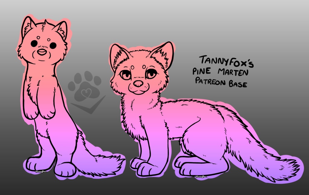 P2U LINEART: Pine Martens