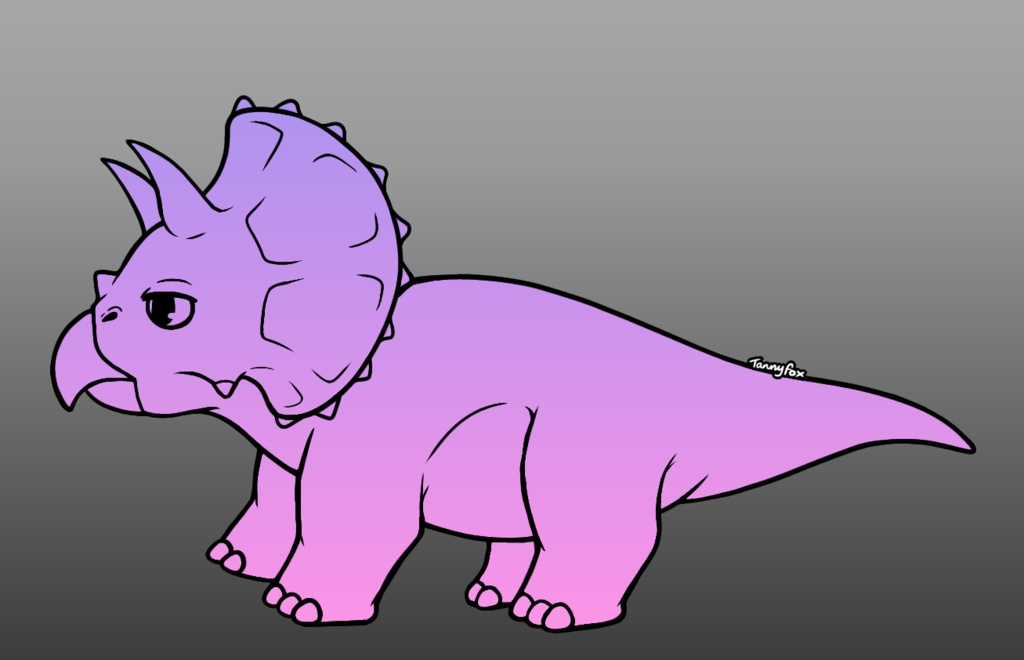 P2U LINEART: Triceratops