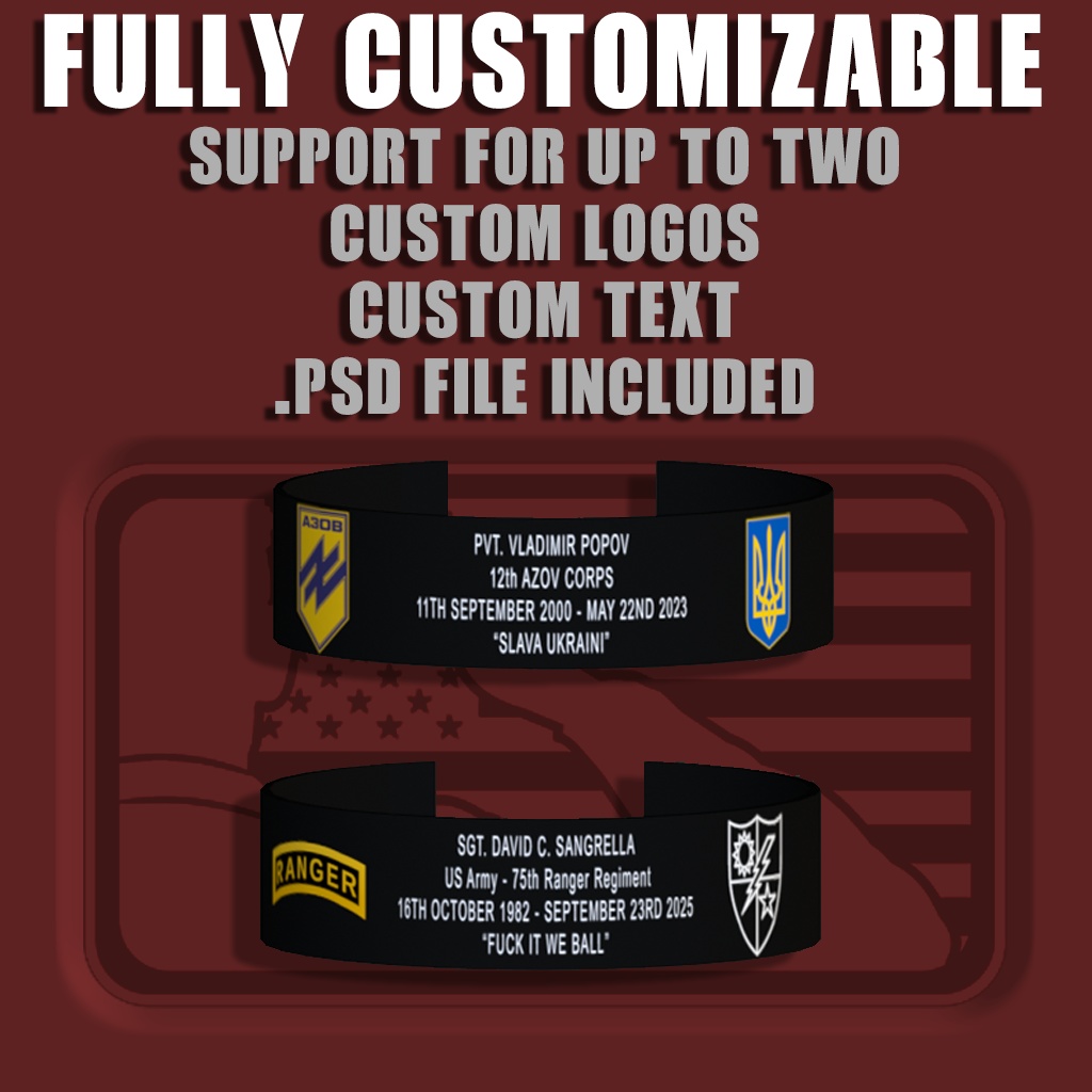 Military and Law Enforcement Memorial Bracelet for VRChat