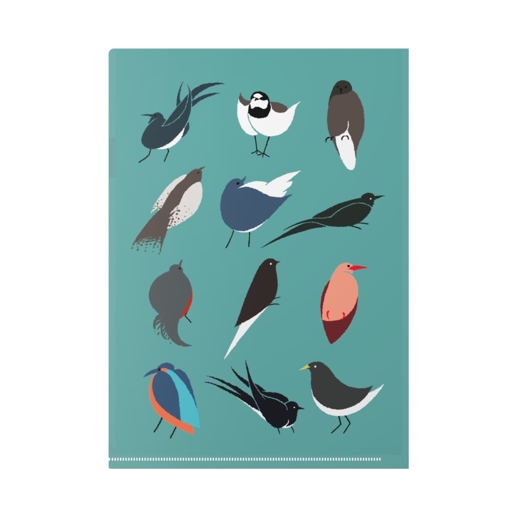 夏鳥詰め合わせクリアファイル1