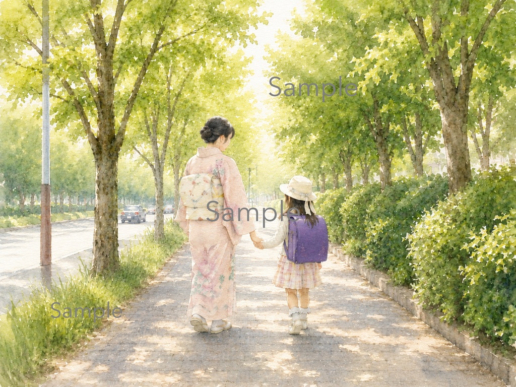季(とき)の記憶 ― 母と娘、着物とランドセルが紡ぐ物語 3枚セット