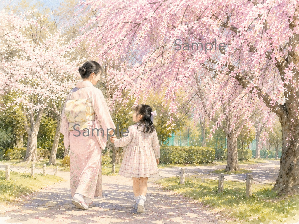 季（とき）の記憶 ― 母と娘、着物とランドセルが紡ぐ物語  3枚セット
