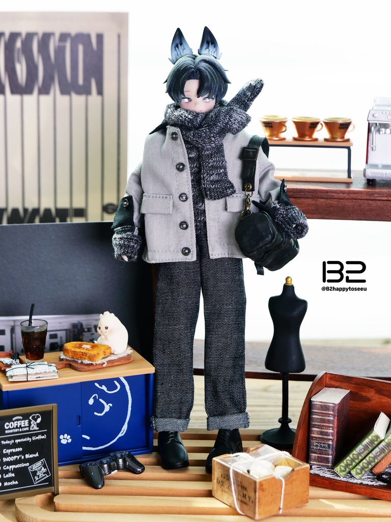 シチリアの追憶ワークジャケット・モダングレー&ブラウン衣装