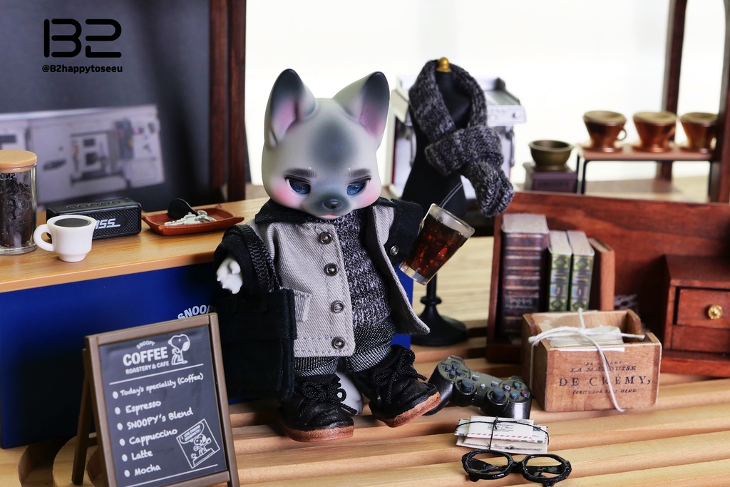 KUMUKUKU クムククワークジャケット・モダングレー&ブラウン衣装