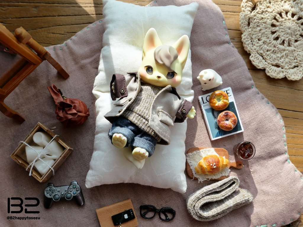 KUMUKUKU クムククワークジャケット・モダングレー&ブラウン衣装