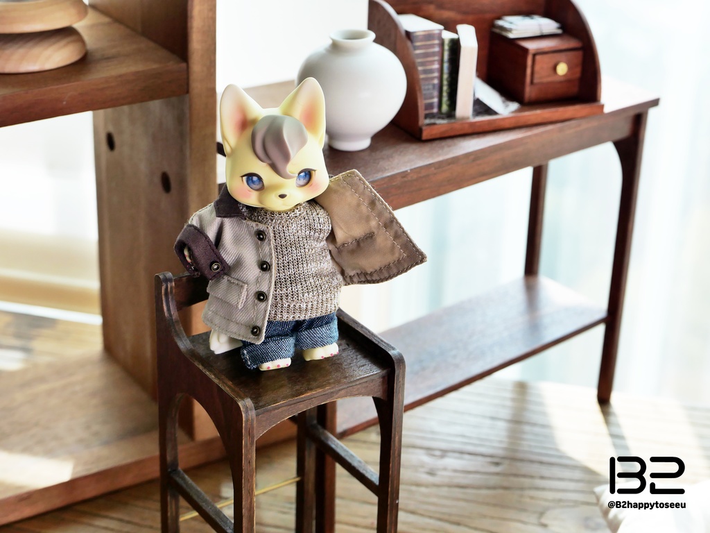 KUMUKUKU クムククワークジャケット・モダングレー&ブラウン衣装