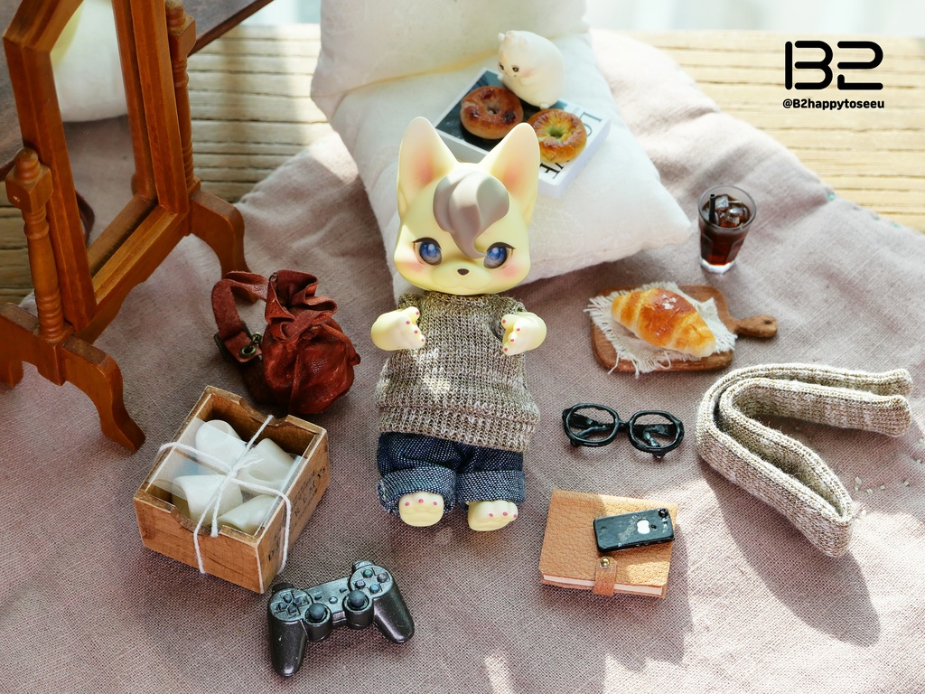 KUMUKUKU クムククワークジャケット・モダングレー&ブラウン衣装