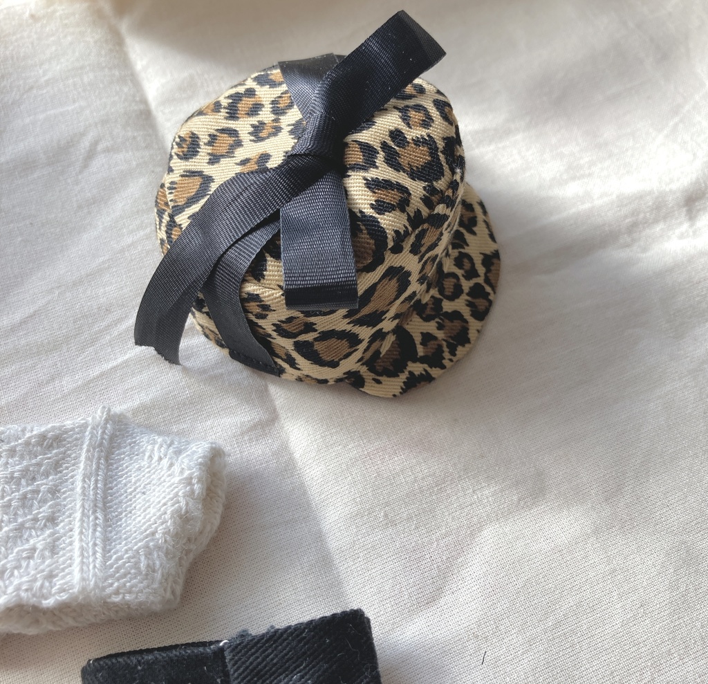 wrapping cap ୨୧ Leopard×Black