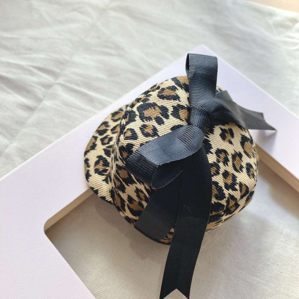 wrapping cap ୨୧ Leopard×Black