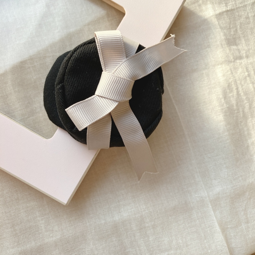 wrapping cap ୨୧ Black× Greige pink