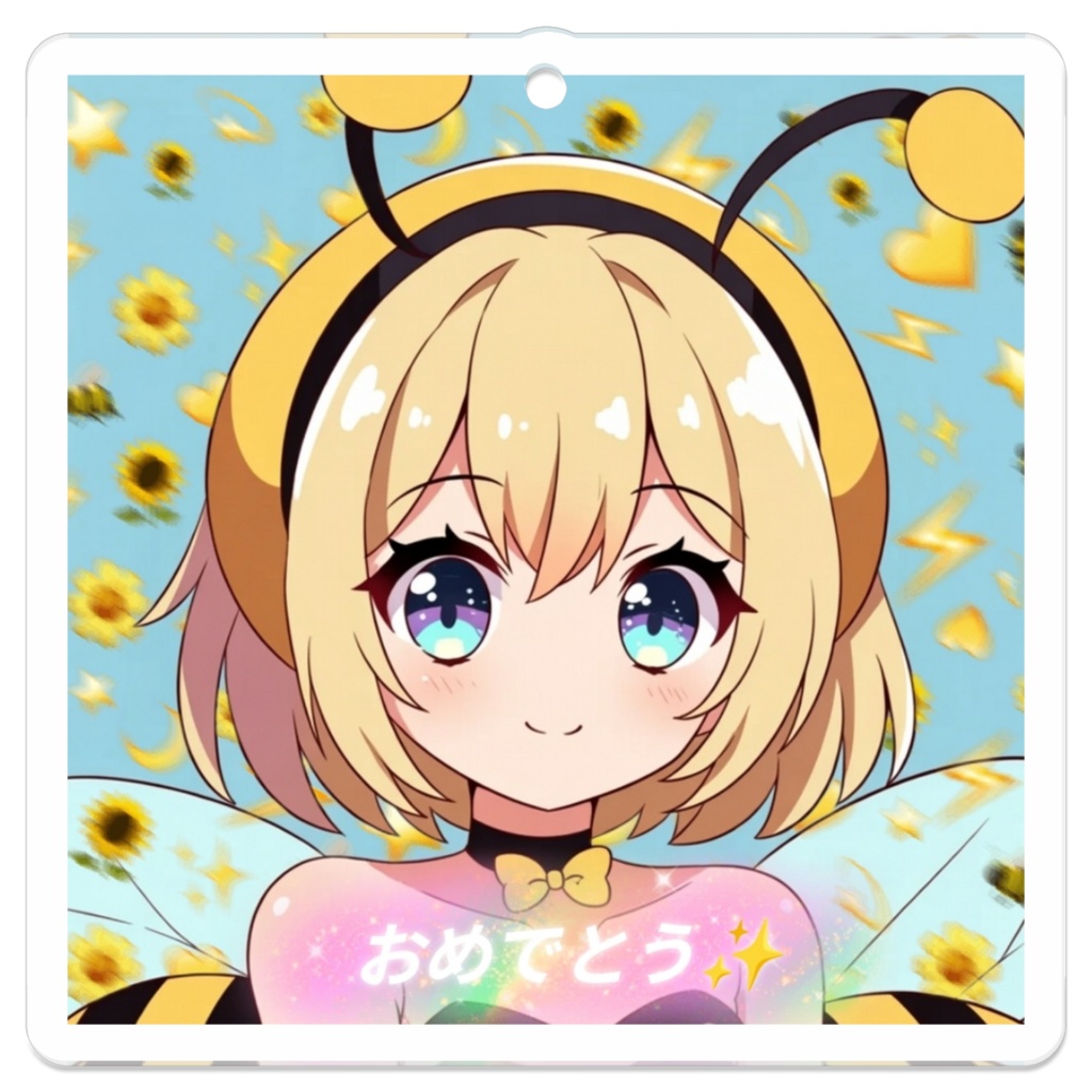 はちみーちゃんのおめでとう♡ハチコスアクキー