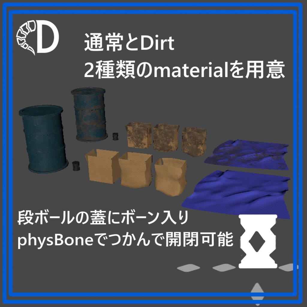 【発売記念セール】生存者の痕跡セット【VRC小物】