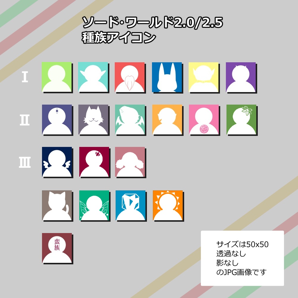 ソード・ワールド2.0/2.5　種族アイコン