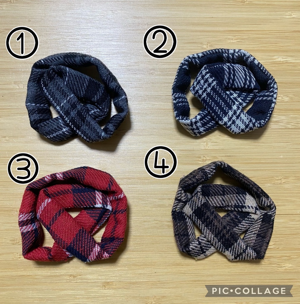 チェック柄　スヌード