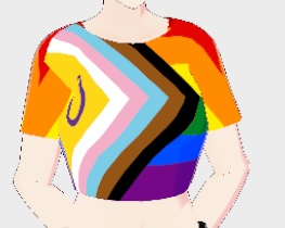 Pride Croptops for VRoid Stable (1.0.0+) Version (More flag shirts than pictured!)