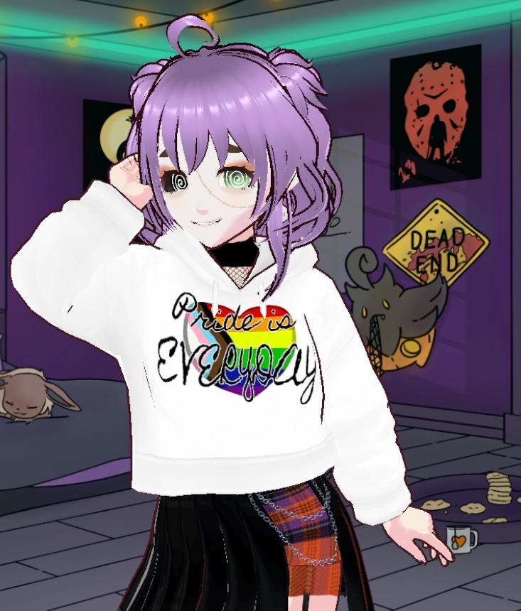 Pride is EVERYDAY Crop Hoodie (VRoid 1.0.0+)