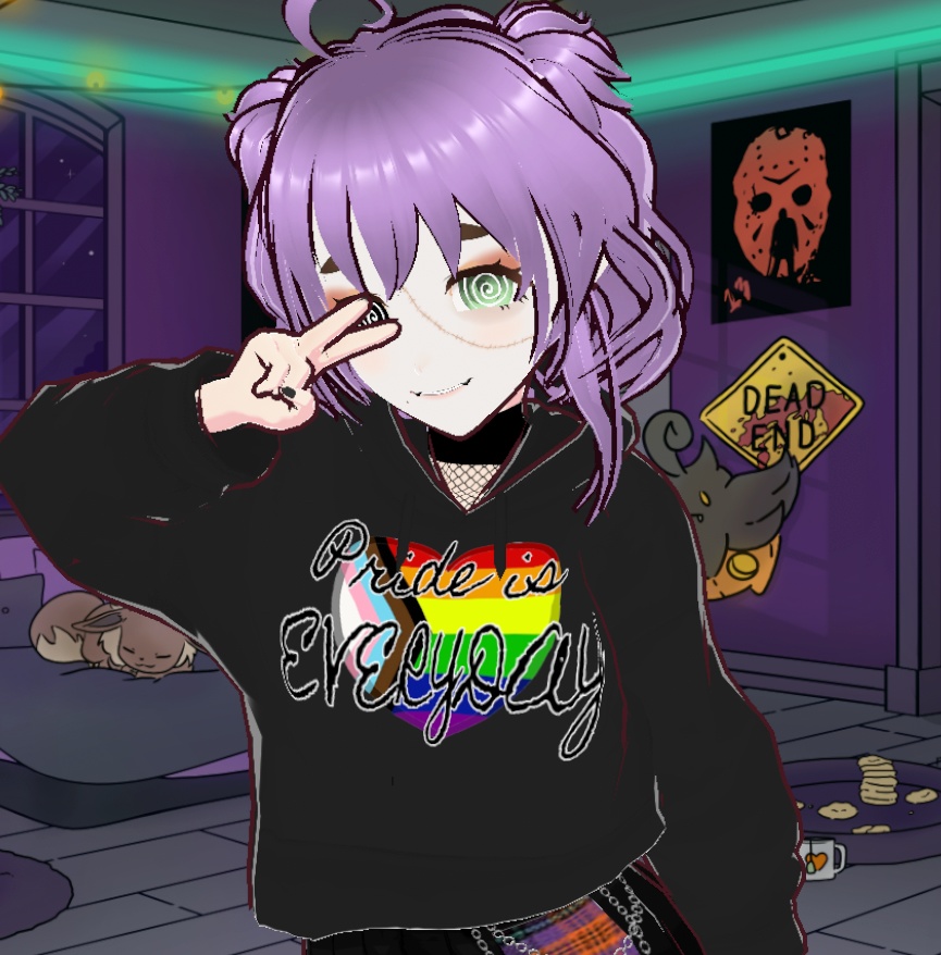 Pride is EVERYDAY Crop Hoodie (VRoid 1.0.0+)